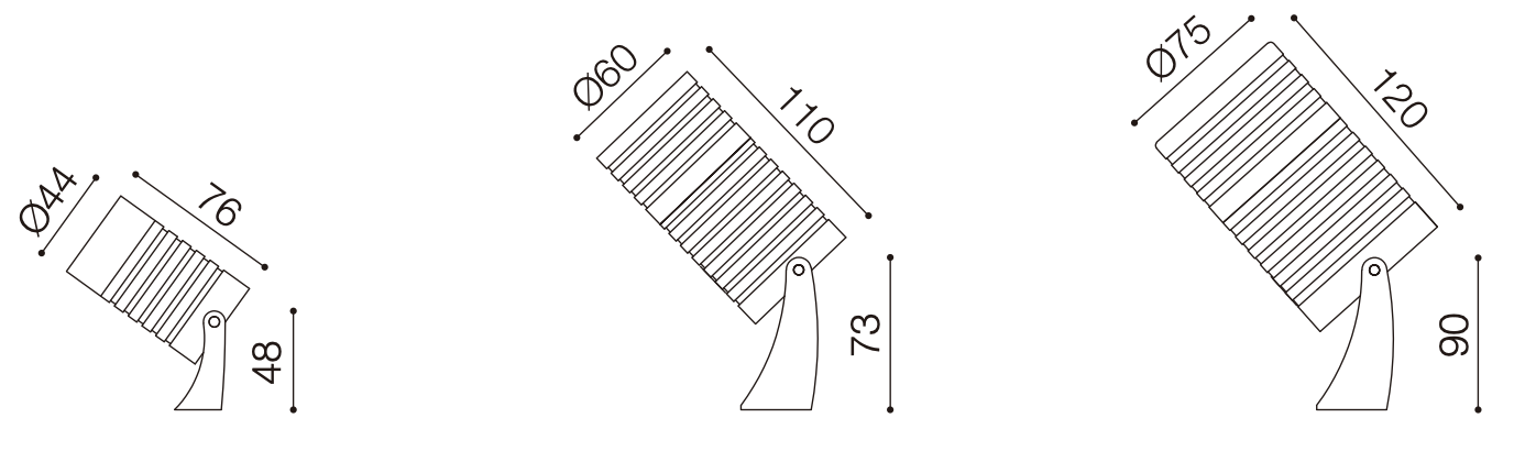 Garden LED Spike Lights Multi Size LED Outdoor Garage Light Fixtures IP65 Rated