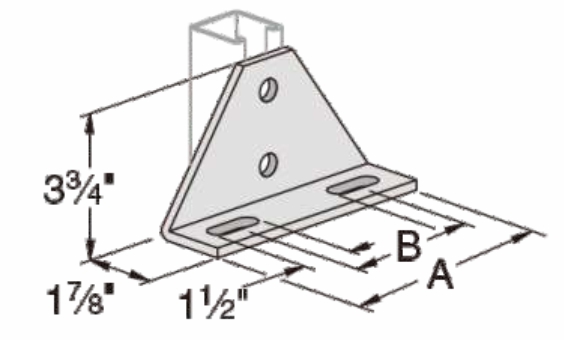 Corner Galvanized Steel Aluminium Strut Connectors Adjustable Double Slotted