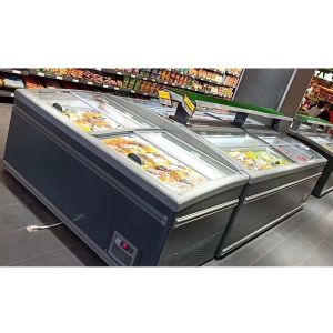 Refrigerated Showcase Commercial Cooler Frozen Food Display Freezer With Top
