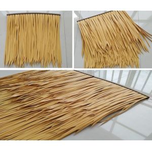 Polyethylene Irregular Thatch Shape Bent Tiles for Hotel Roofing