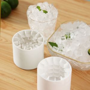 Cylinder Silicone Ice Cube Mold Decompress Ice Lattice Press Type Mini Ice Maker