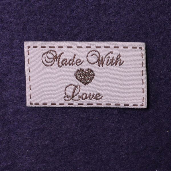 Customized Woven Apparel Labels Straight Cut Satin Damask , Testex