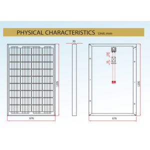 120W Anodized Aluminum Alloy Frame Polycrystalline Solar PV Panel