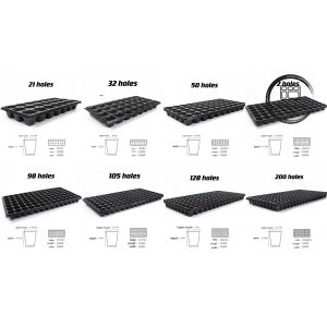 Affordable Multi Cell large plastic seed trays 21 to 120 Cells for Vegetable &