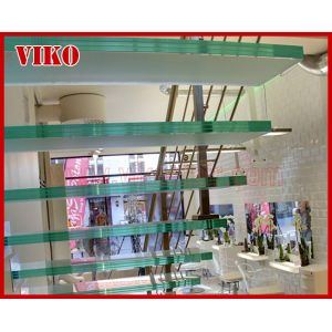 Steel Cable Stair VK66SC TreadTempered glasAluminum Baluster Glass Handrail 304
