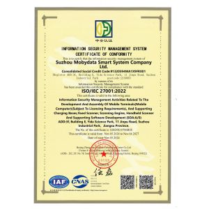 Suzhou MobyData Smart System Co. Ltd. Certifications