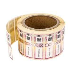 Rainbow Gradient Security Label Stickers Microtext Waterproof Sticker Labels CE