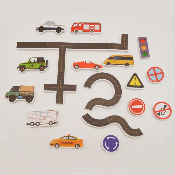 Buy Trucks Trains Chunky Bath Stickers Foam Bath Toys EVA Material at wholesale prices