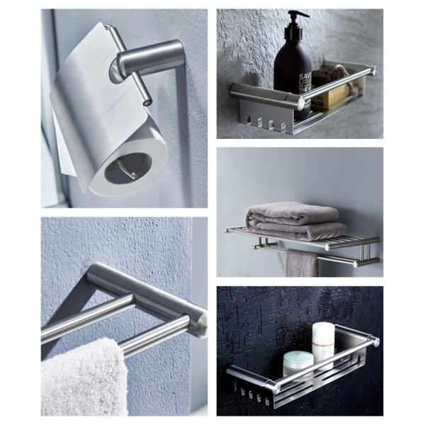 SUS304 13 Piece Bathroom Hardware Sets Wall Mounted Polished