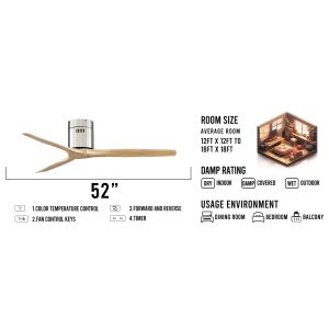 wholesale 52 Inch Fan Light Ventilador De Techo Living Room Indoor Bldc Smart