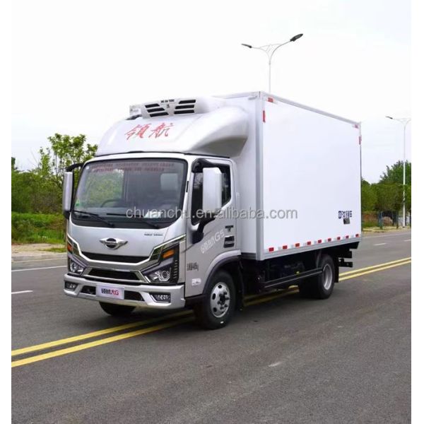 Diesel Refrigerated Box Truck 172HP Gasoline Fuel Type Frozen Food Delivery Vehicles