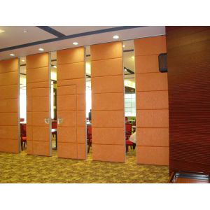 Soundproof Hanging System Office Partition Walls / Acoustic Folding Doors