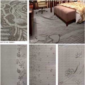 Grey Modern Home Carpet Tufted Flower Pattern Polypropylene Material
