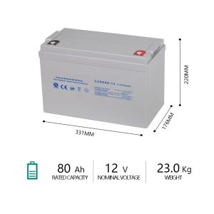CASI SLA Sealed Lead Acid Battery 80Ah Deep Cycle Battery