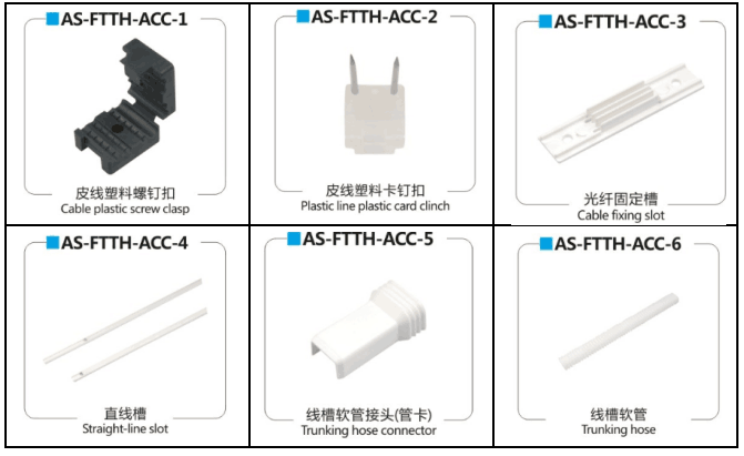 Corner Piece Ftth Fiber Optic Accessories For Indoor Drop Cable White Color