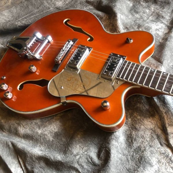 Custom double F hollow body Jazz electric guitar 6 Strings,Rosewood fingerboard, Gold hardware gitaar,China Muscial Inst