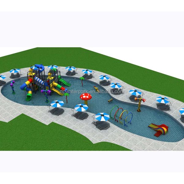 Water Play Equipment Manufacturer Customized 350SQM Children Aqua Park Design for Hotel and Resort