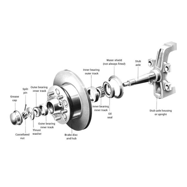 Front Left Wheel Hub Bearing For Automobiles Spare Parts Radial Loads