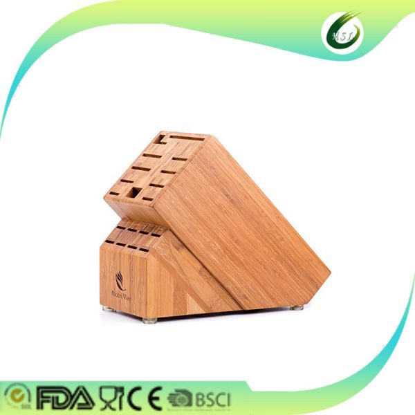 Buy kitchen knife magnetic bamboo knife block at wholesale prices