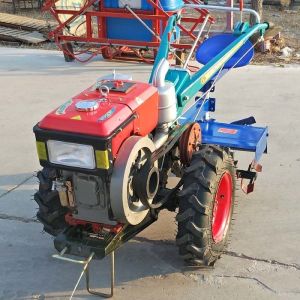 18HP Hand Walking Agricultural Tractor with Rotavator