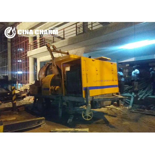 Large Flow Diesel Concrete Mixer Pump 40m3 Per Hour Good Wear Resistance