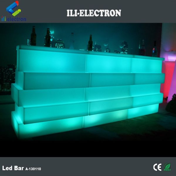 Plastic LED Mobile Bar Table 16 Colors Changing water resistant