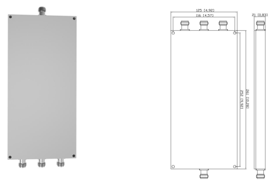 110-1000MHz 3Way N Female Wilkinson Splitter