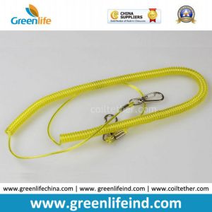 Sea Fishing Protection Coil Wire Leash Green Color