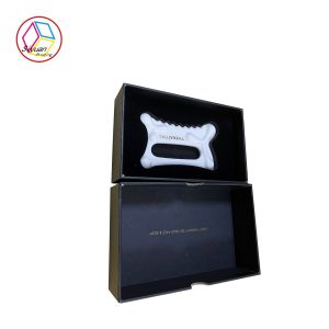 Anti Scratch Lamination Black Color Hot Stamped Craft Gift Box