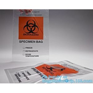 Biodegradable Biohazard Specimen Bag, Biohazard Specimen Transport Bag, Medical