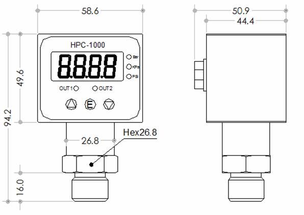 HPC-1000 Digital Pressure Switch For sanitary industry