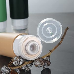 Green Cylinder Toiletry Empty Silicone Travel Bottle Set Refillable 90Ml