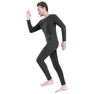 Winter Electric Heated Underwear Set Fleece Thermal Tops Pants Ski Heating Body
