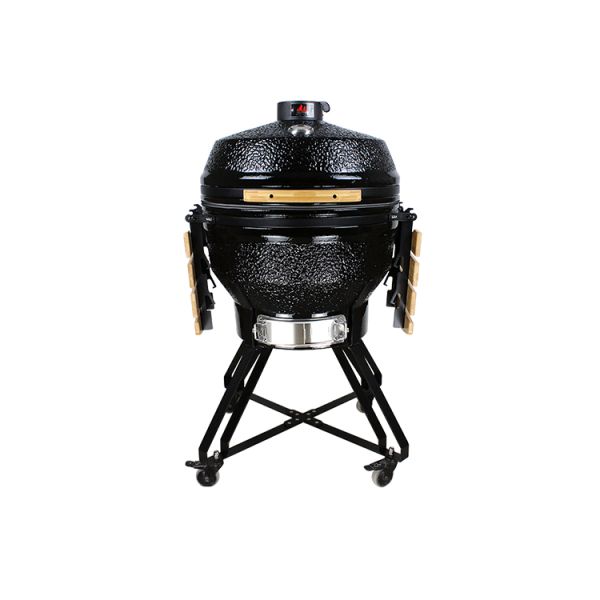 KIMSTONE Kamado BBQ 26 Inches Grande Black Monster XXL Egg Charcoal Barbecue Grill Smoker