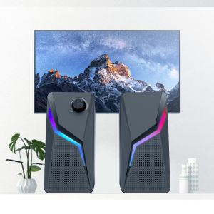 3.5mm audio jack 2.0 PC Speakers With Good Bass For Home Theater Music System