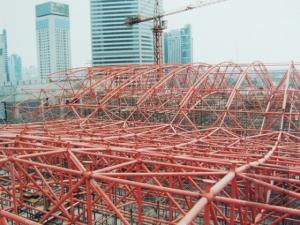 China Anti Corrosive Q345 Space Frame Truss Steel Roof Frame Construction 950mm on sale