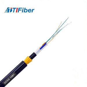 China 12 Core Fiber Optic Network Cable ADSS Spam 120m All Dielectric Self Support Single Sheath on sale