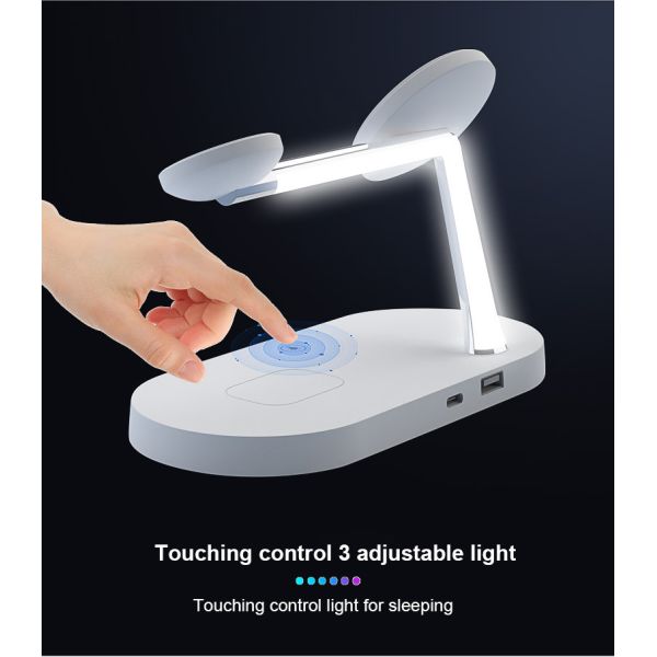 3W Earphone Charging 5-in-1 Magnetic Wireless Charger with USB Output CE/FCC/RoHS Approved