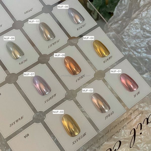 Nail powder Super bright metal magic mirror powder for nail enhancement retro golden nail art decoration
