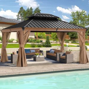 China Smart Functionality Outdoor Space Aluminum Patio Pergola on sale