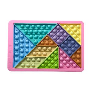 Unisex Kids Early Learning Educational Toys Bubble Fidget Toys Tangram Puzzle