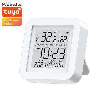 Tuya WIFI Temperature And Humidity Sensor Hygrometer Thermometer With LED Screen