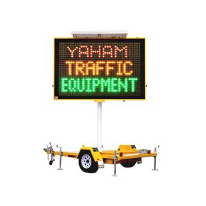 China Dual Full Matrix Portable Road Signs , Led Moving Message With Optical Lens on sale