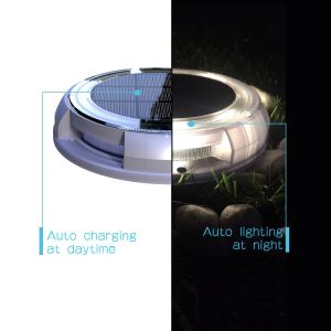 4 Pack Type Solar Powered LED Ground Lights For Christmas Decking Elegant Design