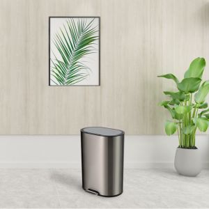 Fingeprint Proof 9L Mini Stainless Steel Trash Can
