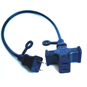American 2pin 3 in 1 black extension power cable 0.5m-10m copper power extension