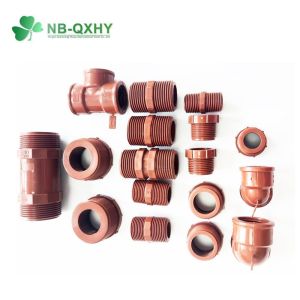 Hot Brown Plastic Pph/PP Elbow Pipe Fitting Welding Connection with BSPT