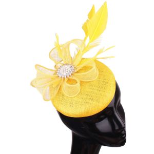 Stylish Sinamay Base and Feather Fascinator Hat for Shipping by DHL UPS FEDEX