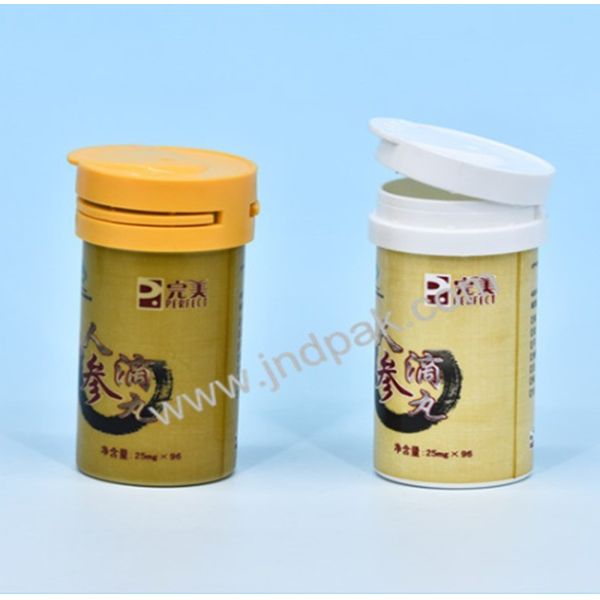 Medicine Packaging 48mm Glucose Test Strip Container with Desiccant Cover and