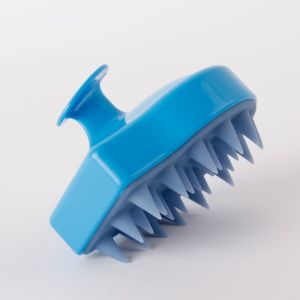 Nano Silver Soft Rubber Scalp Massaging Shampoo Brush Deep Cleansing